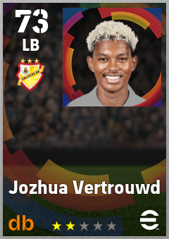 Jozhua Vertrouwd — LB, OVR 73, MAX 73