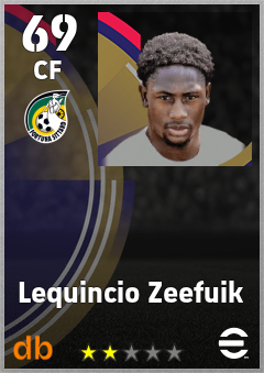 Lequincio Zeefuik — CF, OVR 69, MAX 69