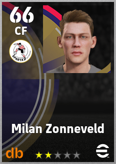 Milan Zonneveld — CF, OVR 66, MAX 66