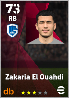 Zakaria El Ouahdi — RB, OVR 73, MAX 73