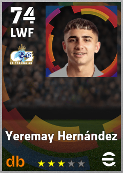 Yeremay Hernández — LWF, OVR 74, MAX 74