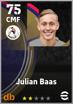 Julian Baas — CMF, OVR 75, MAX 75