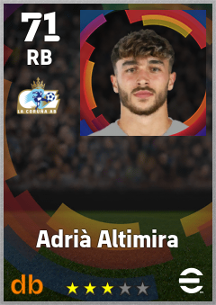 Adrià Altimira — RB, OVR 71, MAX 71