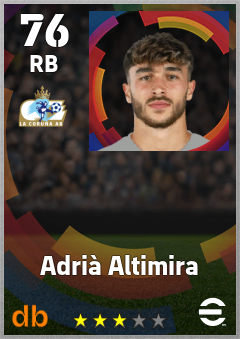 Adrià Altimira — RB, OVR 76, MAX 76