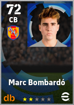 Marc Bombardó — CB, OVR 72, MAX 72