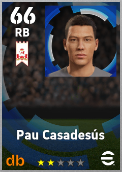 Pau Casadesús — RB, OVR 66, MAX 66