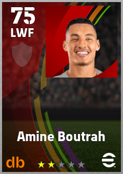 Amine Boutrah — LWF, OVR 75, MAX 75
