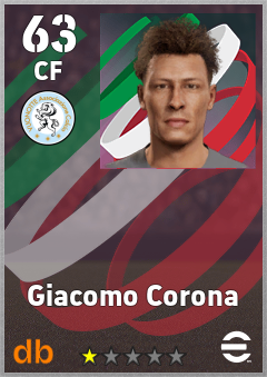 Giacomo Corona — CF, OVR 63, MAX 63