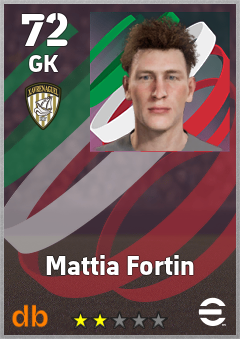 Mattia Fortin — GK, OVR 72, MAX 72