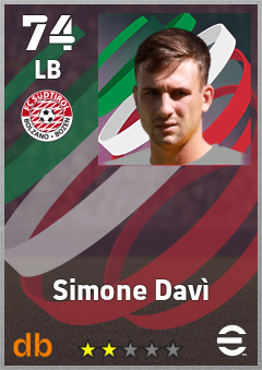 Simone Davì — LB, OVR 74, MAX 74
