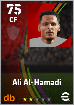 Ali Al-Hamadi — CF, OVR 75, MAX 75