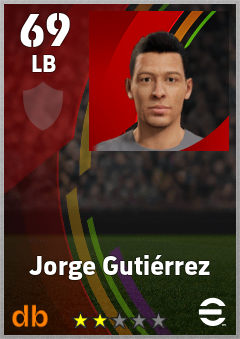 Jorge Gutiérrez — LB, OVR 69, MAX 69