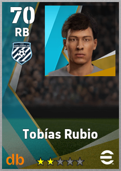 Tobías Rubio — RB, OVR 70, MAX 70