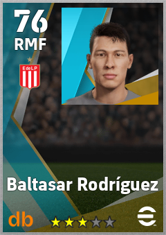 Baltasar Rodríguez — RMF, OVR 76, MAX 76