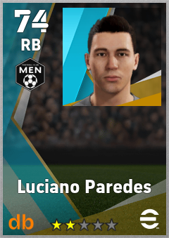 Luciano Paredes — RB, OVR 74, MAX 74