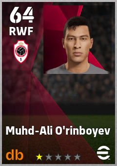 Muhd-Ali O'rinboyev — RWF, OVR 64, MAX 64