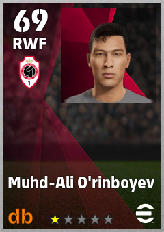 Muhd-Ali O'rinboyev — RWF, OVR 69, MAX 69