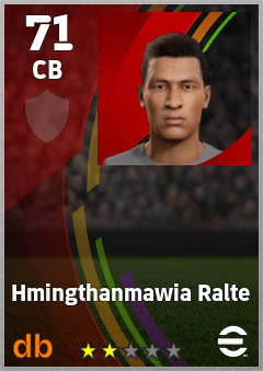 Hmingthanmawia Ralte — CB, OVR 71, MAX 71