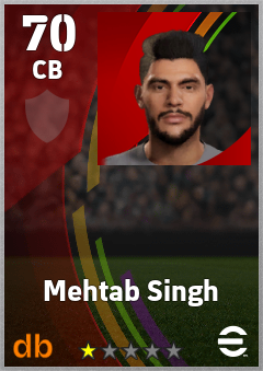 Mehtab Singh eFootball player card
