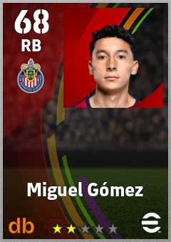 Miguel Gómez — RB, OVR 68, MAX 68