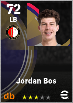 Jordan Bos eFootball player card