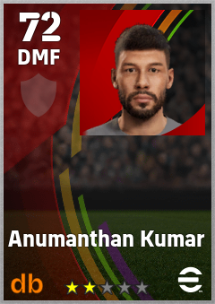 Anumanthan Kumar — DMF, OVR 72, MAX 72