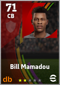 Bill Mamadou — CB, OVR 71, MAX 71