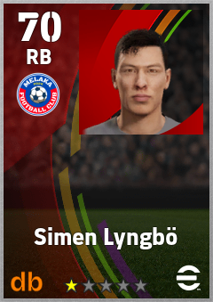 Simen Lyngbö — RB, OVR 70, MAX 70