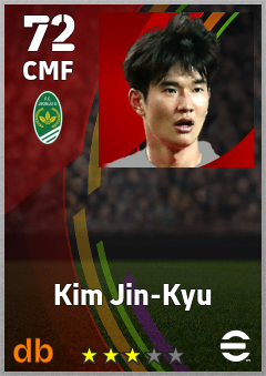 Kim Jin-Kyu — CMF, OVR 72, MAX 72