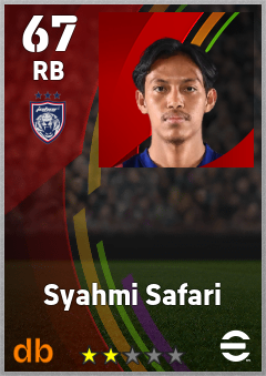 Syahmi Safari — RB, OVR 67, MAX 67