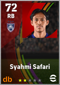 Syahmi Safari — RB, OVR 72, MAX 72