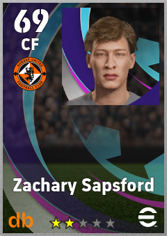 Zachary Sapsford — CF, OVR 69, MAX 69