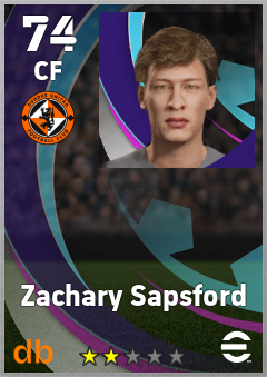 Zachary Sapsford — CF, OVR 74, MAX 74