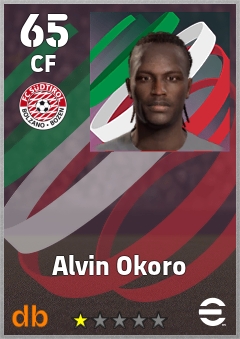 Alvin Okoro — CF, OVR 65, MAX 65
