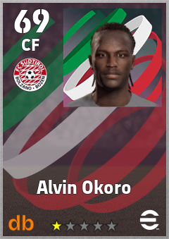 Alvin Okoro — CF, OVR 69, MAX 69
