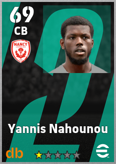 Yannis Nahounou — CB, OVR 69, MAX 69