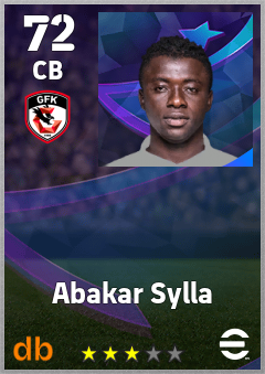 Abakar Sylla — CB, OVR 72, MAX 72