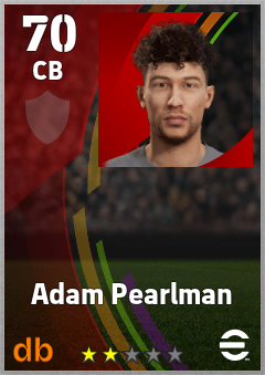 Adam Pearlman — CB, OVR 70, MAX 70