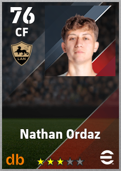 Nathan Ordaz — CF, OVR 76, MAX 76