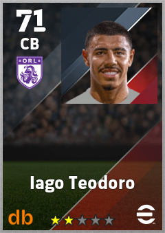 Iago Teodoro — CB, OVR 71, MAX 71