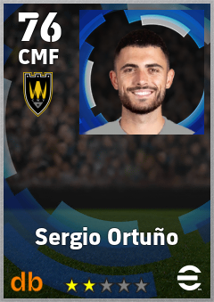 Sergio Ortuño — CMF, OVR 76, MAX 76