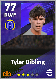 Tyler Dibling — RWF, OVR 77, MAX 77