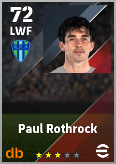 Paul Rothrock — LWF, OVR 72, MAX 72