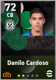 Danilo Cardoso — CB, OVR 72, MAX 72