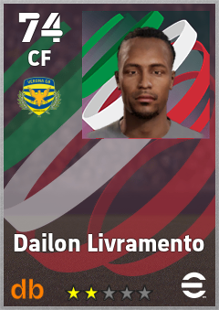 Dailon Livramento — CF, OVR 74, MAX 74