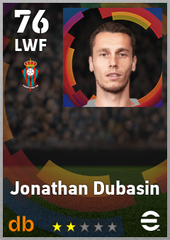 Jonathan Dubasin — LWF, OVR 76, MAX 76