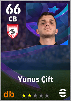 Yunus Çift — CB, OVR 66, MAX 66