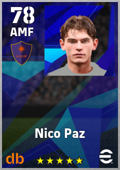 Nico Paz eFootball player card