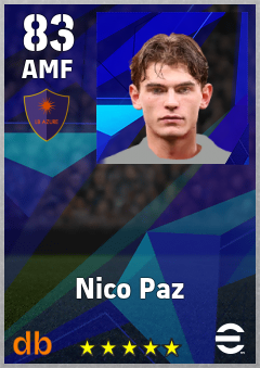 Nico Paz — AMF, OVR 83, MAX 83