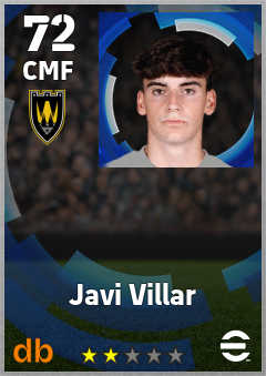 Javi Villar — CMF, OVR 72, MAX 72